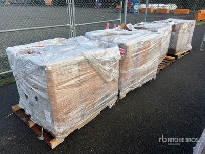 Quantity of (4) Pallets of Safety Ballard With Chain