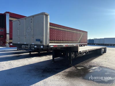 2012 Transcraft 48 ft T/A Spread Axle Single Drop Step Deck Trailer