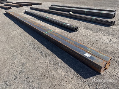 Quantity of (8) 2025 Kit Containers 26 ft 7 in 2 in x 6 in O.D. Rectangle الأنابيب