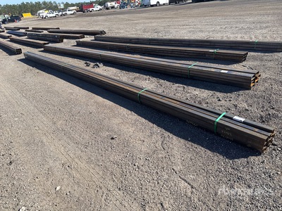 Quantity of (9) 2025 Kit Containers 25 ft 2.5 in x 2.5 in O.D. Rectangle الأنابيب