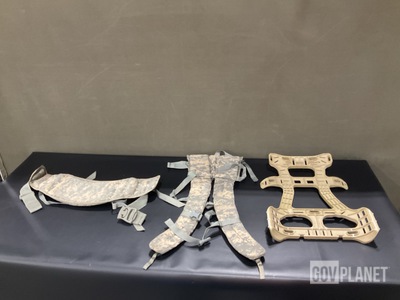 (7) Field Pack Frames, (65) Molded Waist Belts & Assorted Items