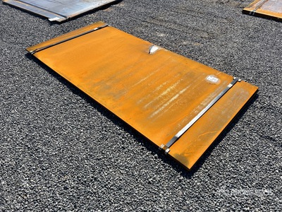 Quantity of (2) 2025 Kit Containers 4 ft 1 in x 8 ft 4 in (0.75 in Thick) Road Stahlplatten