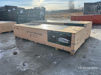 2026 KJ K3939 39 ft x 39 ft Double Metal Garage (Unused)