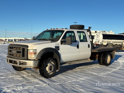 2008 Ford F-450 XL 4x4 Crew Cab Flatbed Truck