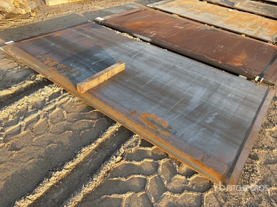 Quantity of (2) 2025 Kit Containers 5 ft x 10 ft (.5 in Thick) Steel Plates (Unused)