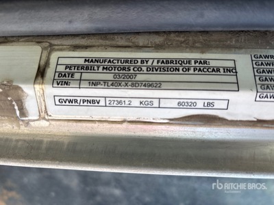 2008 Peterbilt 367 6x4 Tipper Truck