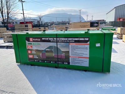 StanForge DT4041C 40 ft x 40 ft Dual Truss Container Shelter (Unused)