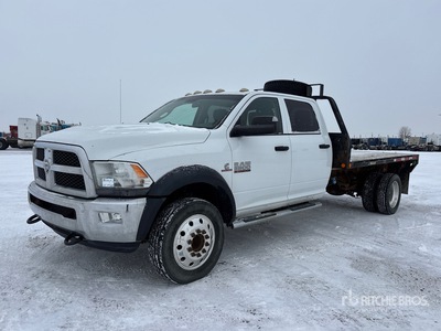 2013 Ram 5500 4x4 Crew Cab Flatbed Truck