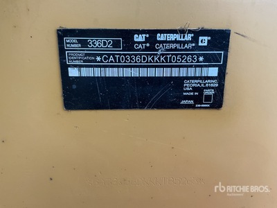 2014 Cat 336D2 Excavadora de Cadenas