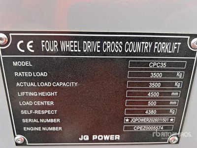 2026 JQ POWER CPC35 Four Wheel Drive Cross Country Vorkheftruck voor ruw terrein (Unused)