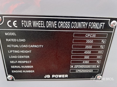 2026 JQ POWER CPC35 Four Wheel Drive Cross Country Vorkheftruck voor ruw terrein (Unused)
