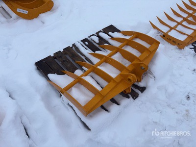 2026 GIYI Râteau de pelleteuse - Fits Cat 303 (Unused)