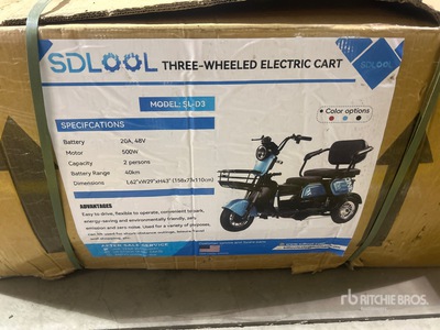 2026 SDLOOL SL-D3 Electric Trike (Unused)
