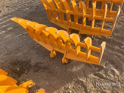 2026 GIYI 38 in Excavator Rake - Fits Cat 303 (Unused)