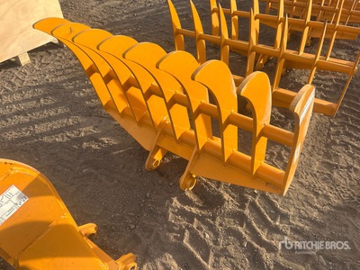 2026 GIYI 45 in Excavator Rake - Fits Cat 307 (Unused)