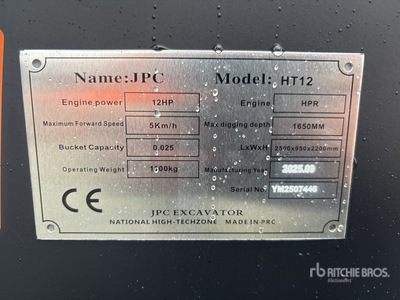 JPC HT12 Mini Excavator (Unused)