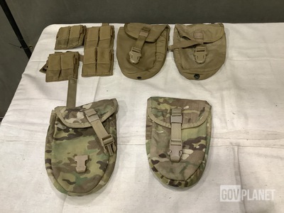 (65) Individual Pouches, (135) Entrenching Tool Carriers & Assorted Items