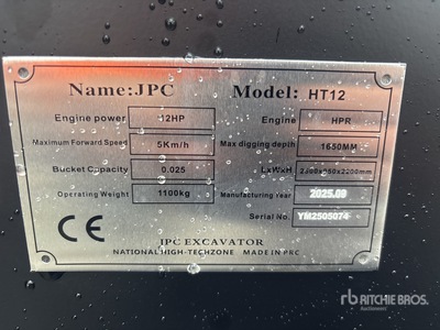 JPC HT12 Mini Excavator (Unused)