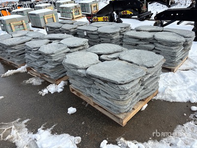 Quantity of (6) Pallets 1.5 In Tumbled Garden Path Piedra (Unused)
