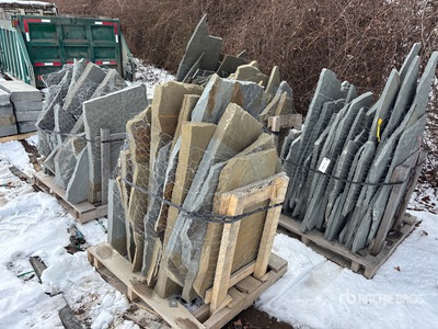 Quantity of (5) Pallets Standup/Irregular 敷石 (Unused)