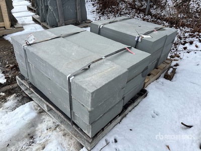 Quantity of (2) Pallets 6 In Thermal Bluestone Steps Piedra (Unused)
