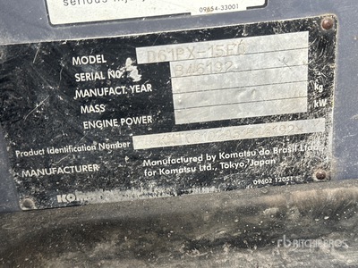 2009 Komatsu D61PX-15 Crawler Dozer