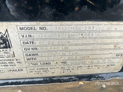 2008 Trail King TK130HDG-583 Tri/A Low Loader