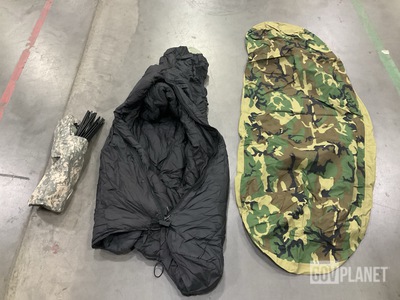 (4) Modular Sleeping Bags, (15) Bivy Covers & Assorted Items