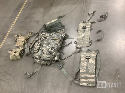 (89) Hydration System Carriers, (5) Large Field Packs & (16) Waist Belts