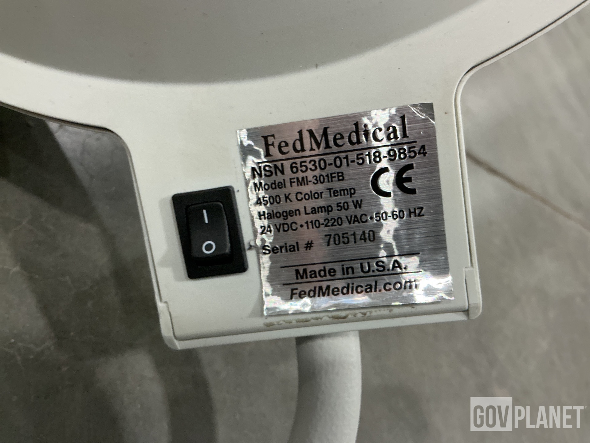 Surplus FedMedical FMI-301FB Field Floor Surgical Light System in 