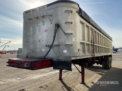 1988 Ti-Brook 32 ft T/A Aluminum End Dump Trailer