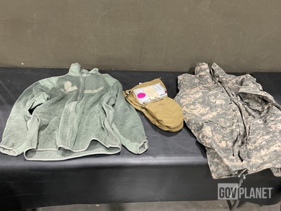 (15) Cold Weather Jackets, (1) Pair of Cold Weather Mittens & Assorted Items