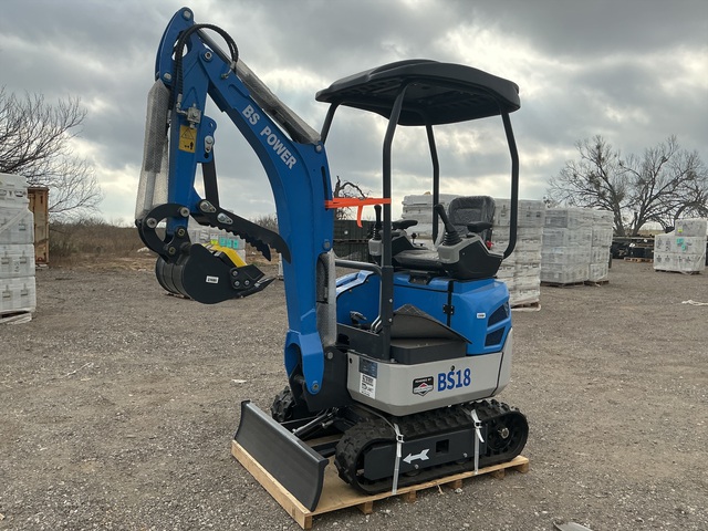 2026 BS Power BS18 Mini Excavator - Unused 2026 BS Power BS18 Mini Excavator - Unused
