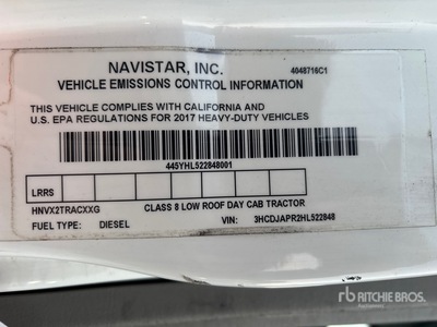 2017 International Prostar T/A Day Cab Truck Tractor