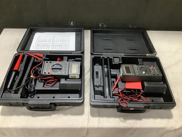 (8) Fluke 27/FM Multimeters