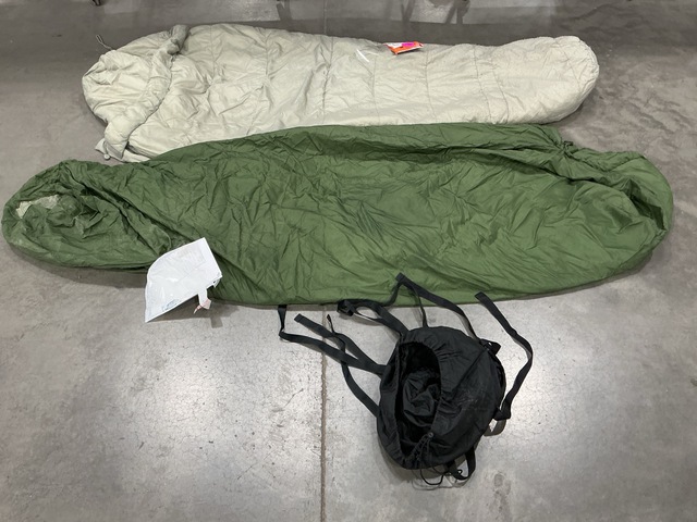 (5) Compression Stuff Sacks, (5) Modular Sleeping Bags & Assorted Items