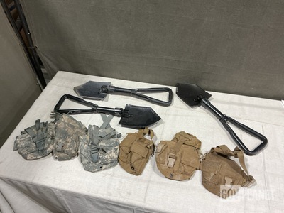 (6) Entrenching Hand Tools, (107) Canteen Pouches & Assorted Items