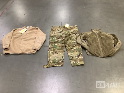 (34) Pairs of Extreme Cold Weather Trousers, (12) Jackets & Assorted Items