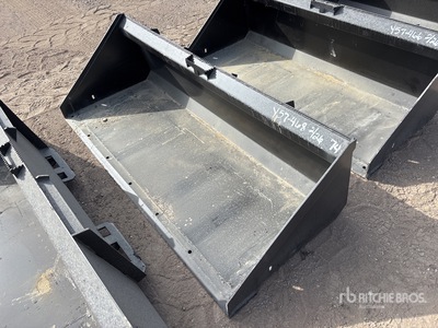 Mid-State 74 In Low Profile Skid Steer Bucket (Unused)