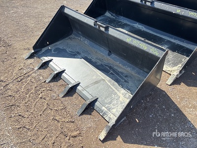 Mid-State 68 In Low Pro w/Teeth Skid Steer Bucket (Unused)
