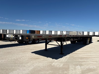 2010 Direct DT48GTWSAW-P 48 ft T/A Spread Axle Flatbed Trailer