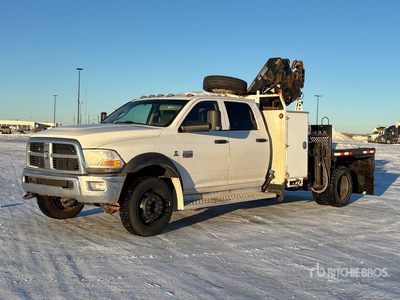 2007 Hiab 077 CLX 3350 kg Knuckle Boom on 2011 Ram 5500 4x4 Crew Cab Boom Truck
