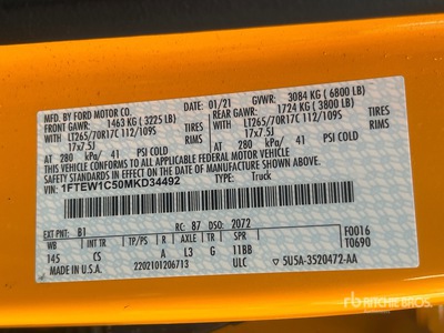 2021 Ford F-150 XL 4x2 Crew Cab بيك اب