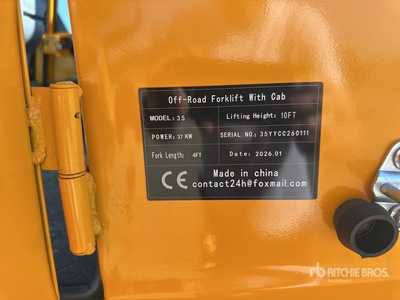 2026 SDLOOL SL-35 4x4 Rough Terrain Forklift (Unused)