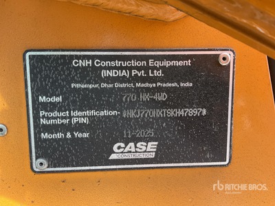 2025 Case 770NX 4WD Terna (Unused)