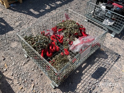 2025 UNI 8MM, 10MM, 12MM*9 & 5/16-3/8 Lote de Matracas con Cadenas (Sin Usar) / Chain and Binders Varios, herramientas manuales (Unused)