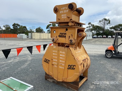 SEC Q/C Rotating Clamshell Cazo para excavadora - Fits 25 - 35 ton