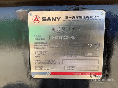 2019 Sany HBT8013C-5D Betonpumpe