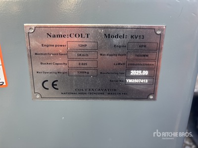 Colt KV13 を見 Mini Excavator (Unused)