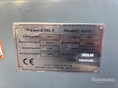 Colt KV13 を見 Mini Excavator (Unused)
